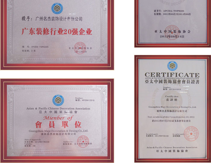 好色先生污版装饰荣誉证书